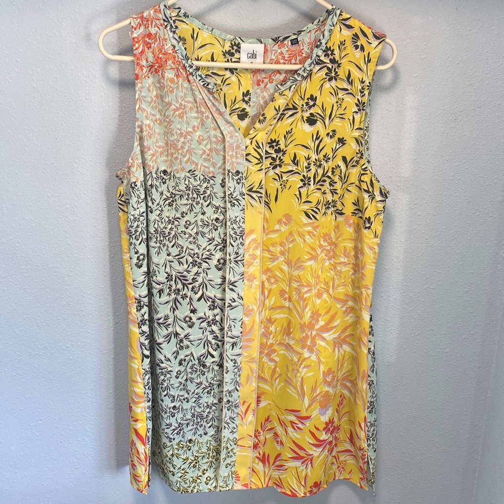 CAbi Multicolor Floral Blouse